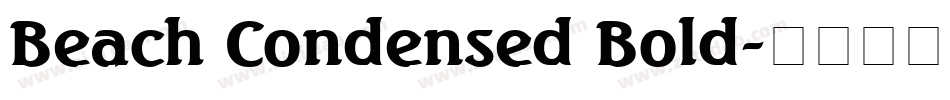 Beach Condensed Bold字体转换